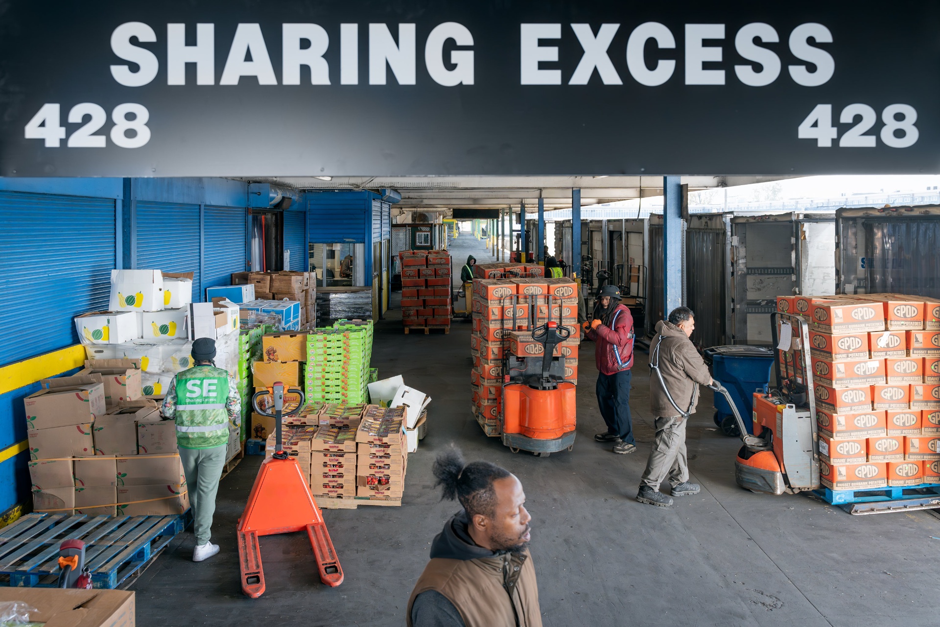 Sharing Excess team at bay 428 inside Hunts Point Produce Market